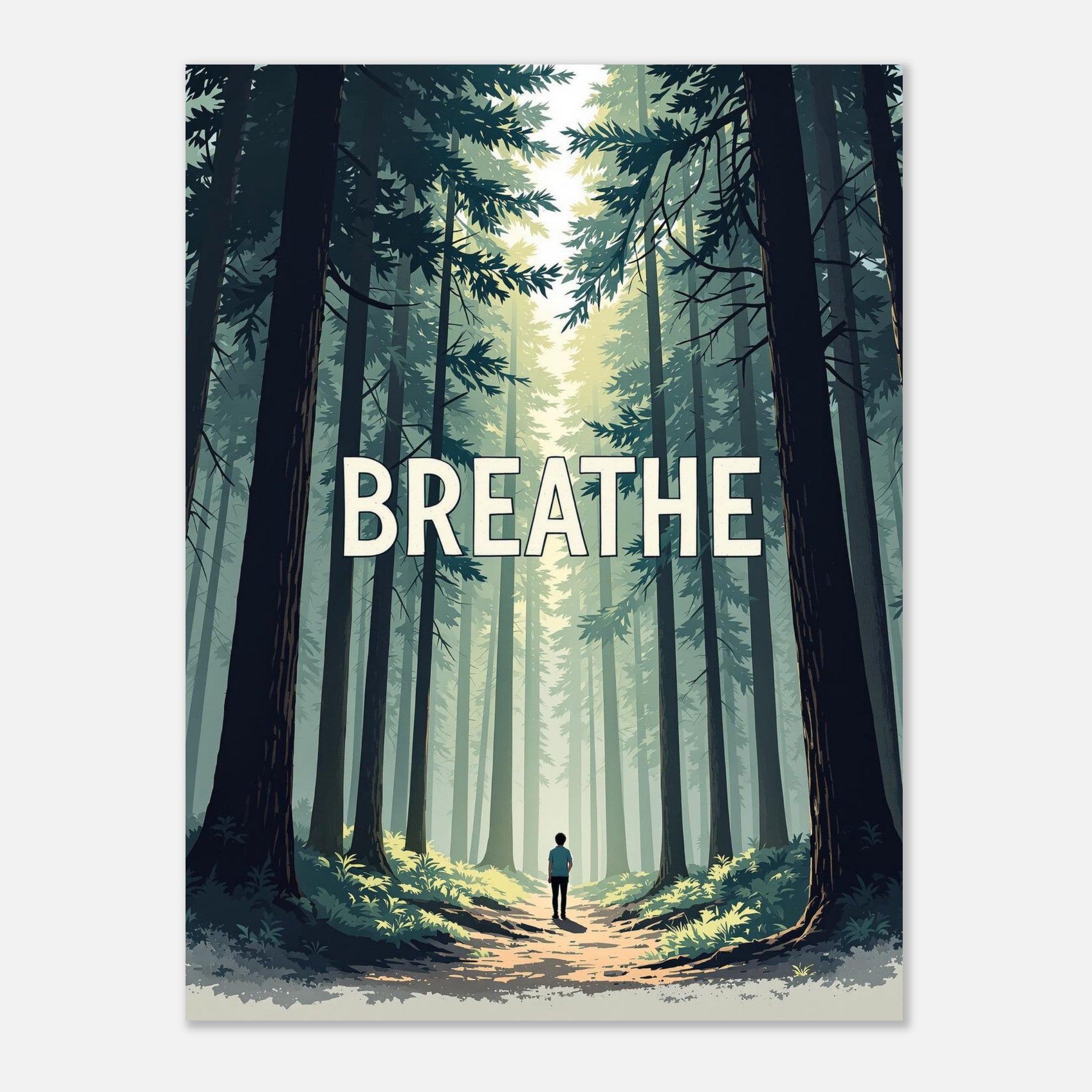 Forest Bathing A1 Art Print Poster Wall Art UK — Art Print | Wild Thread Co