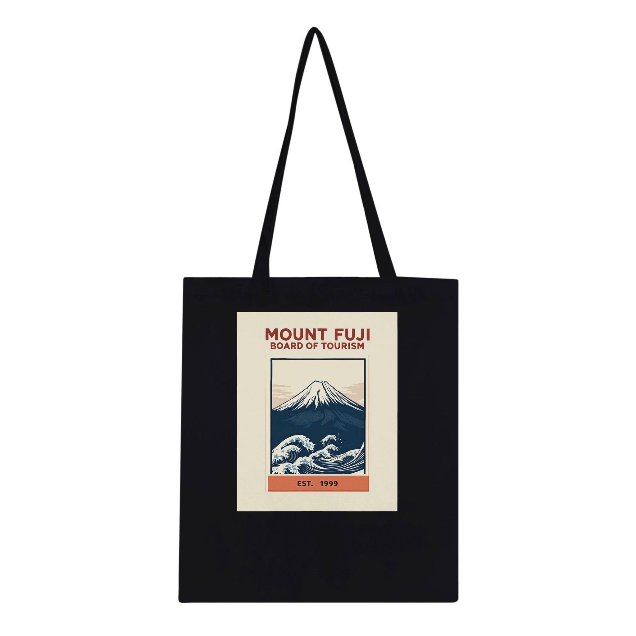 Mount Fuji Vintage Travel Poster Tote Bag — detail view | Wild Thread Co
