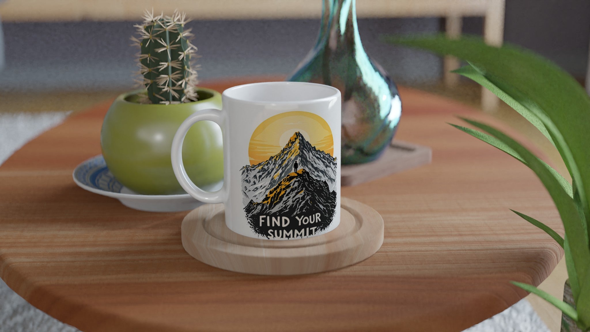 Mountain Summit Mug — detail view | Wild Thread Co