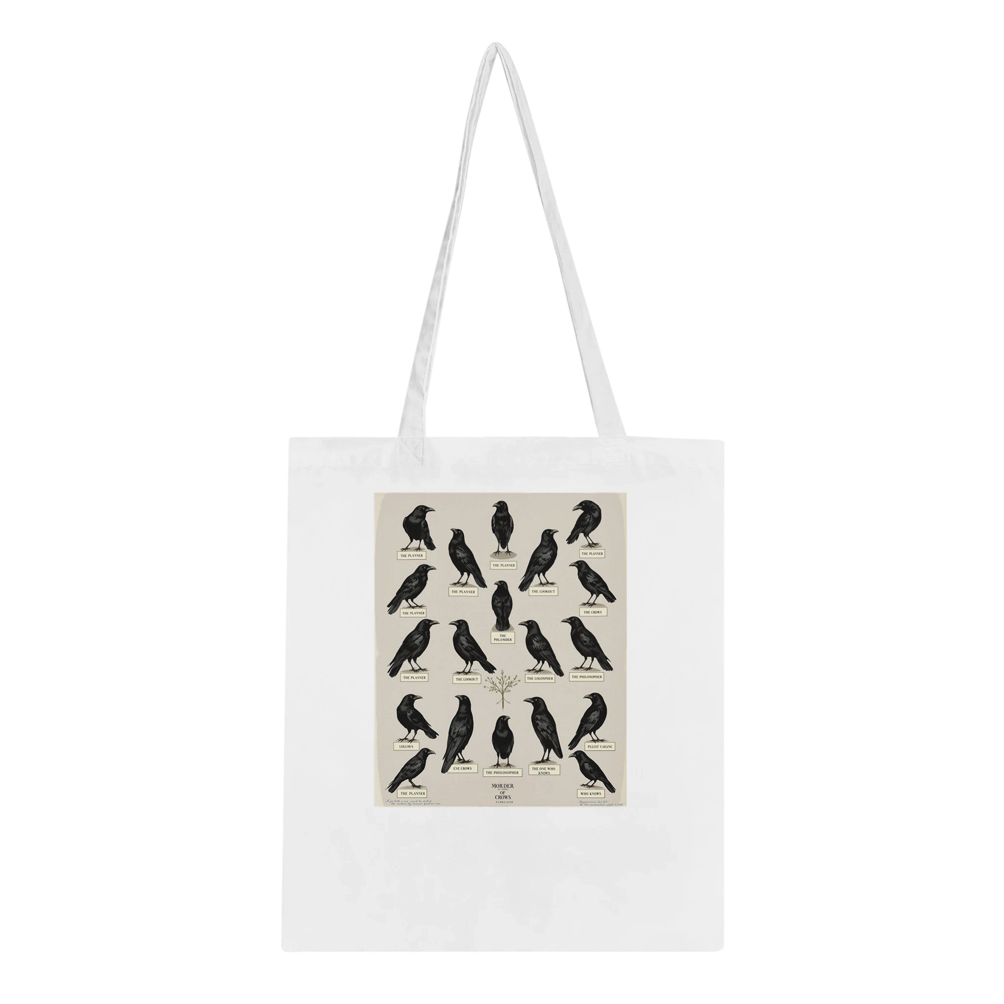 Murder Of Crows Natural History Plate Tote Bag Cotton Shopper UK — Tote Bag | Wild Thread Co UK