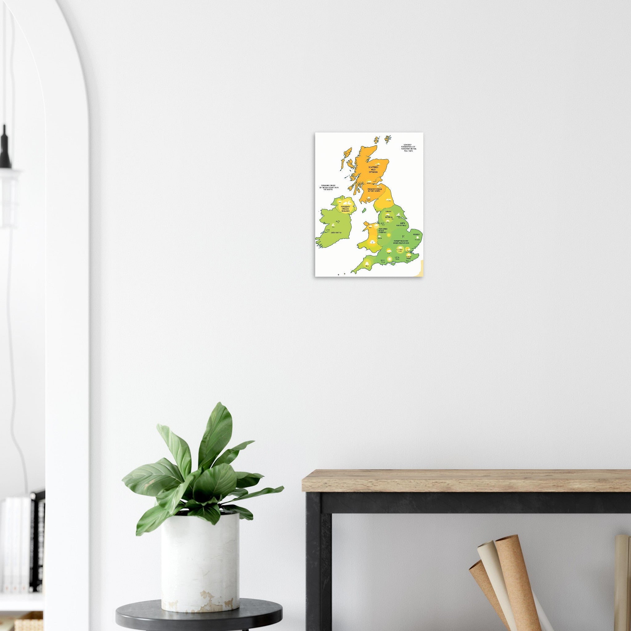 British Weather Map Funny Art Print Poster Wall Art UK — Art Print | Wild Thread Co