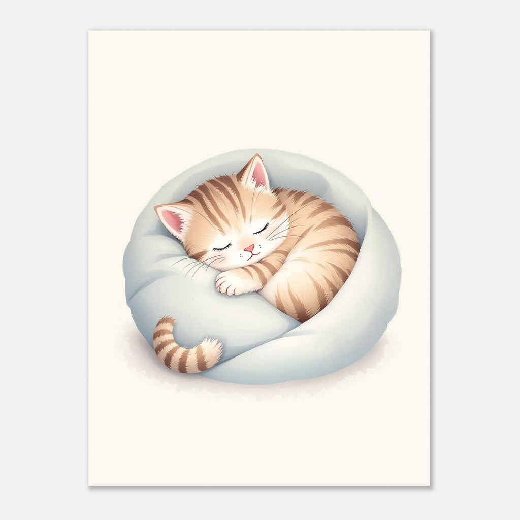 Sleeping Kitten Art Print Art Print — detail view | Wild Thread Co