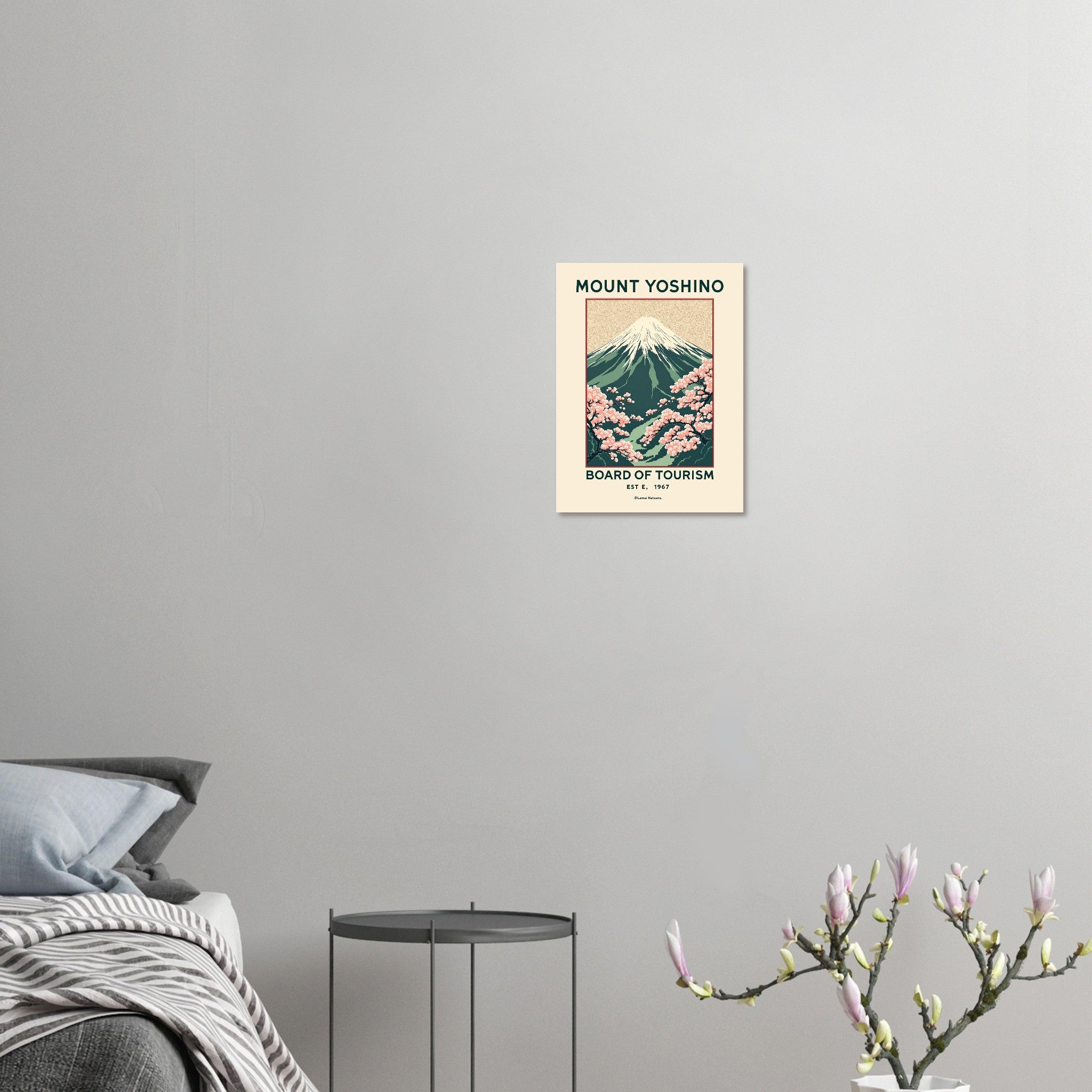Mount Yoshino Vintage Travel Poster Art Print — detail view | Wild Thread Co