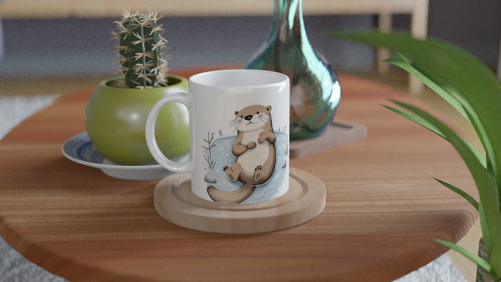 otter playing Mug — detail view | Wild Thread Co