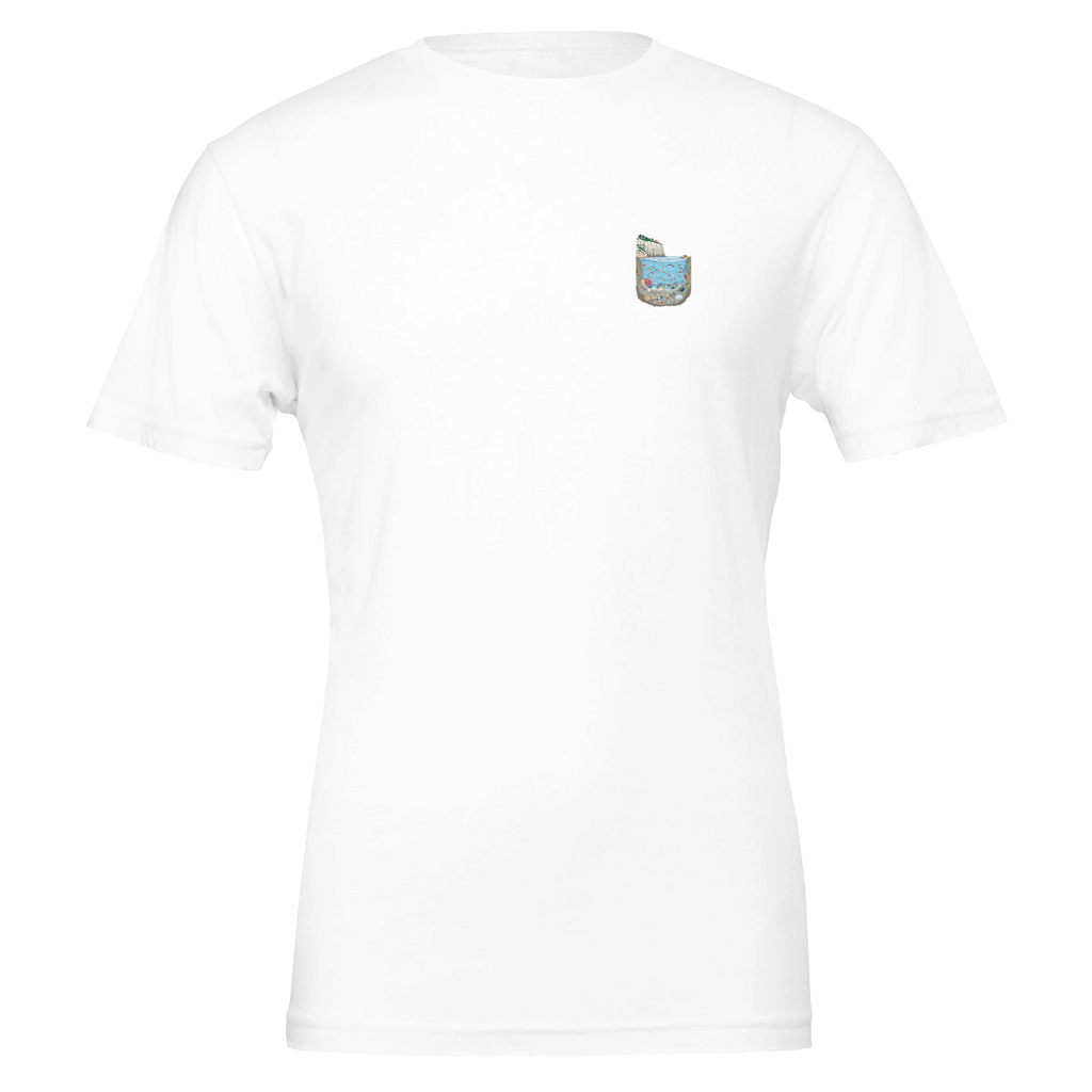 Rock Pool Tidal Cross-section T-Shirt — detail view | Wild Thread Co