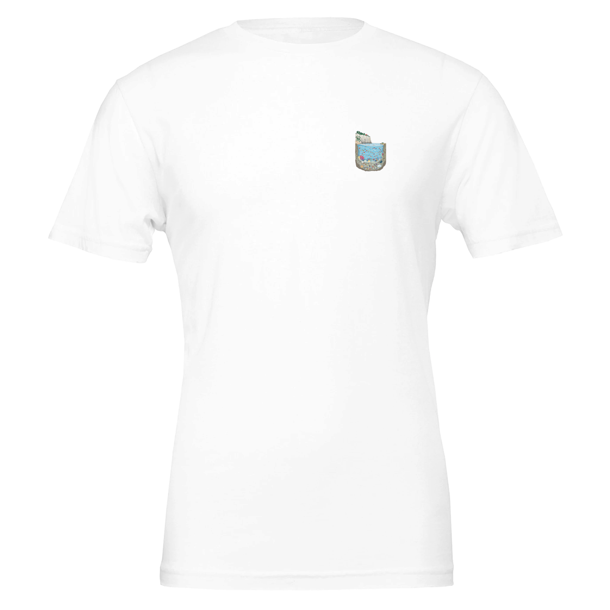 Rock Pool Tidal Cross-section T-Shirt — detail view | Wild Thread Co