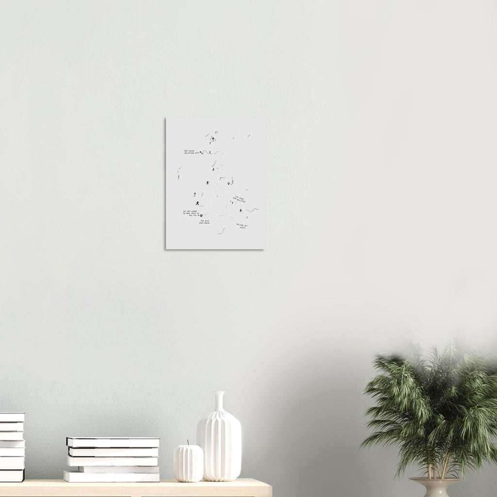 Dog Walk Rain Art Print Poster Wall Art UK — Art Print | Wild Thread Co