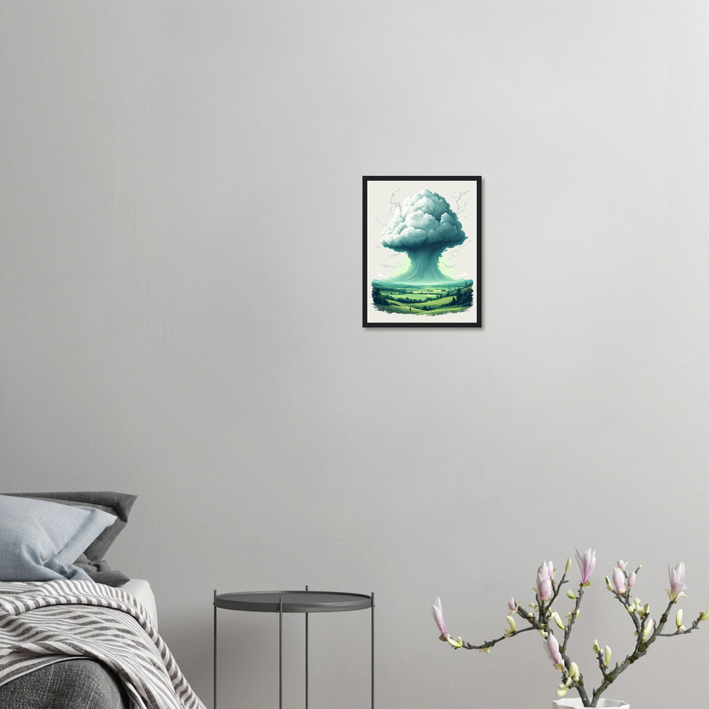 Summer Thunderstorm Valley Anvil Cloud Print Material — detail view | Wild Thread Co