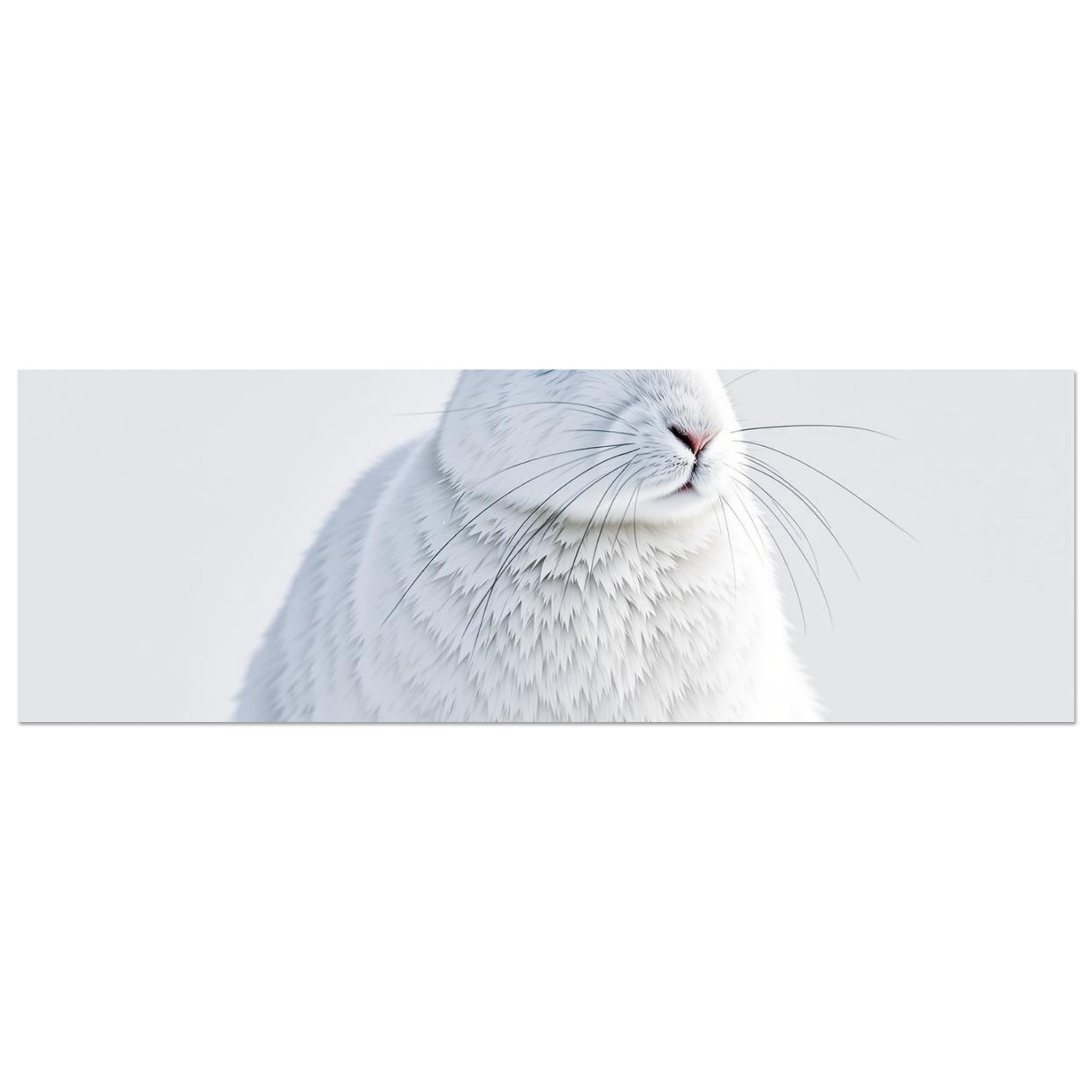Mountain Hare White Winter Snow Print Material — detail view | Wild Thread Co