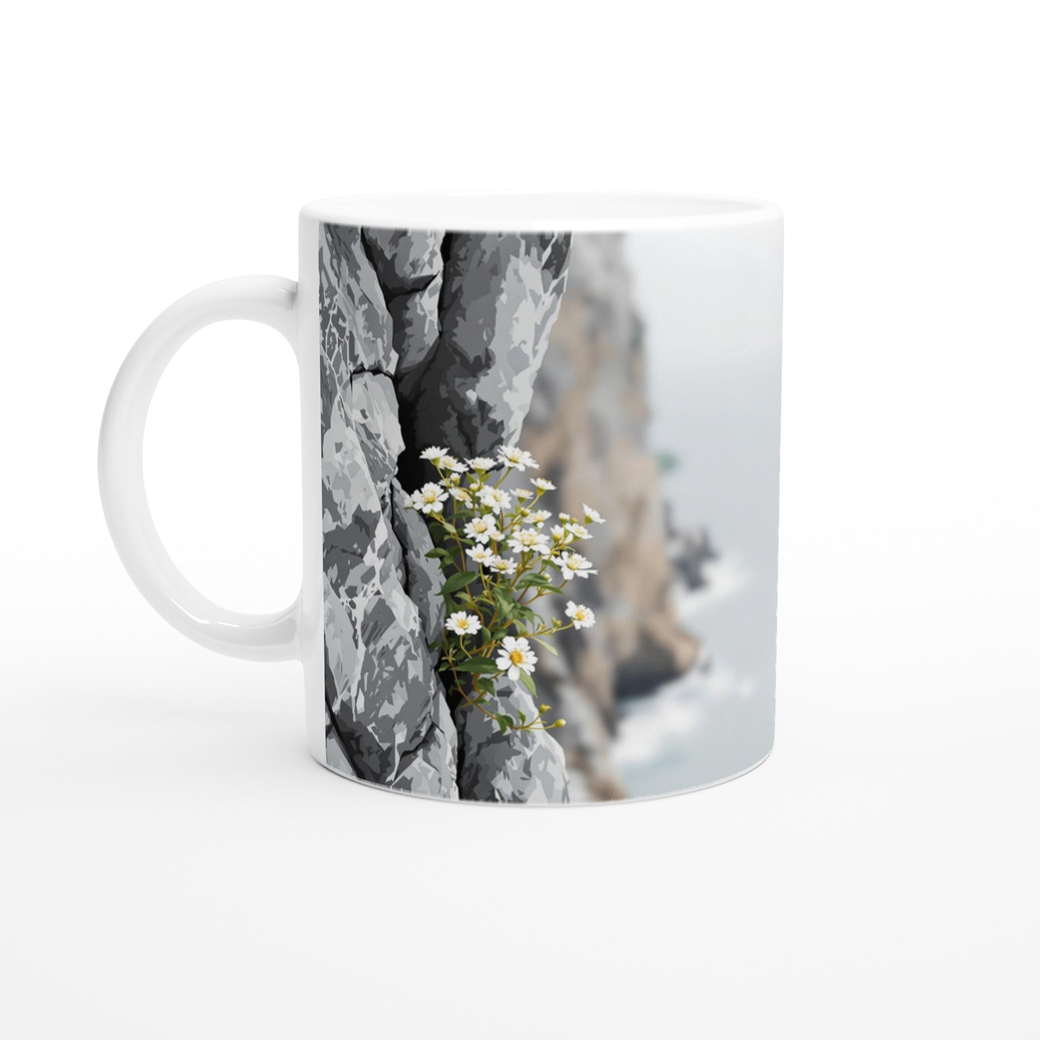 Sea Campion Cliff Crack Granite — Mug | Wild Thread Co UK