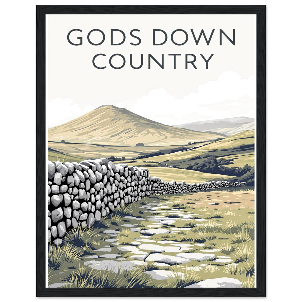 Yorkshire Dales Gods Own Country — Framed Art Print | Wild Thread Co UK
