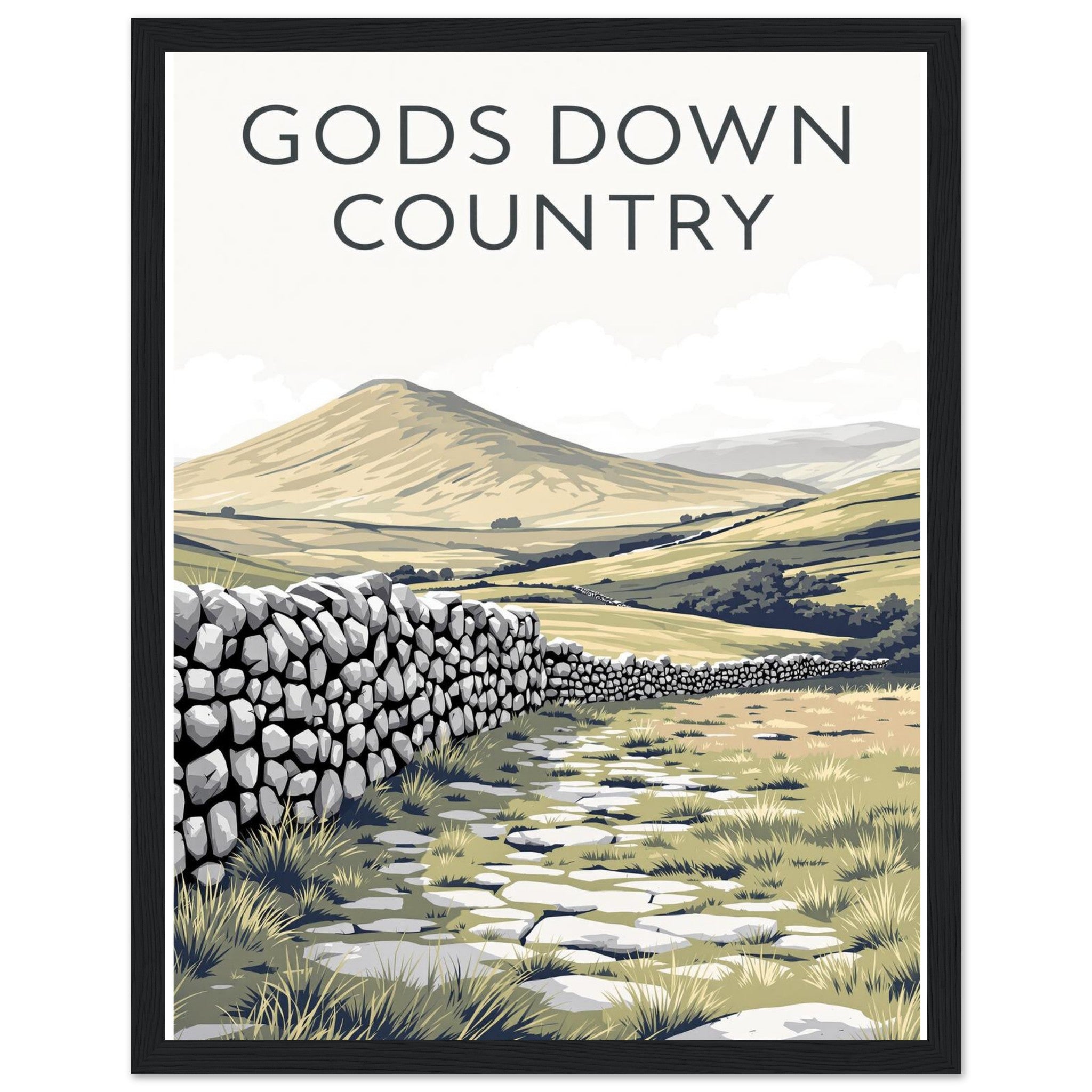 Yorkshire Dales Gods Own Country — Framed Art Print | Wild Thread Co UK