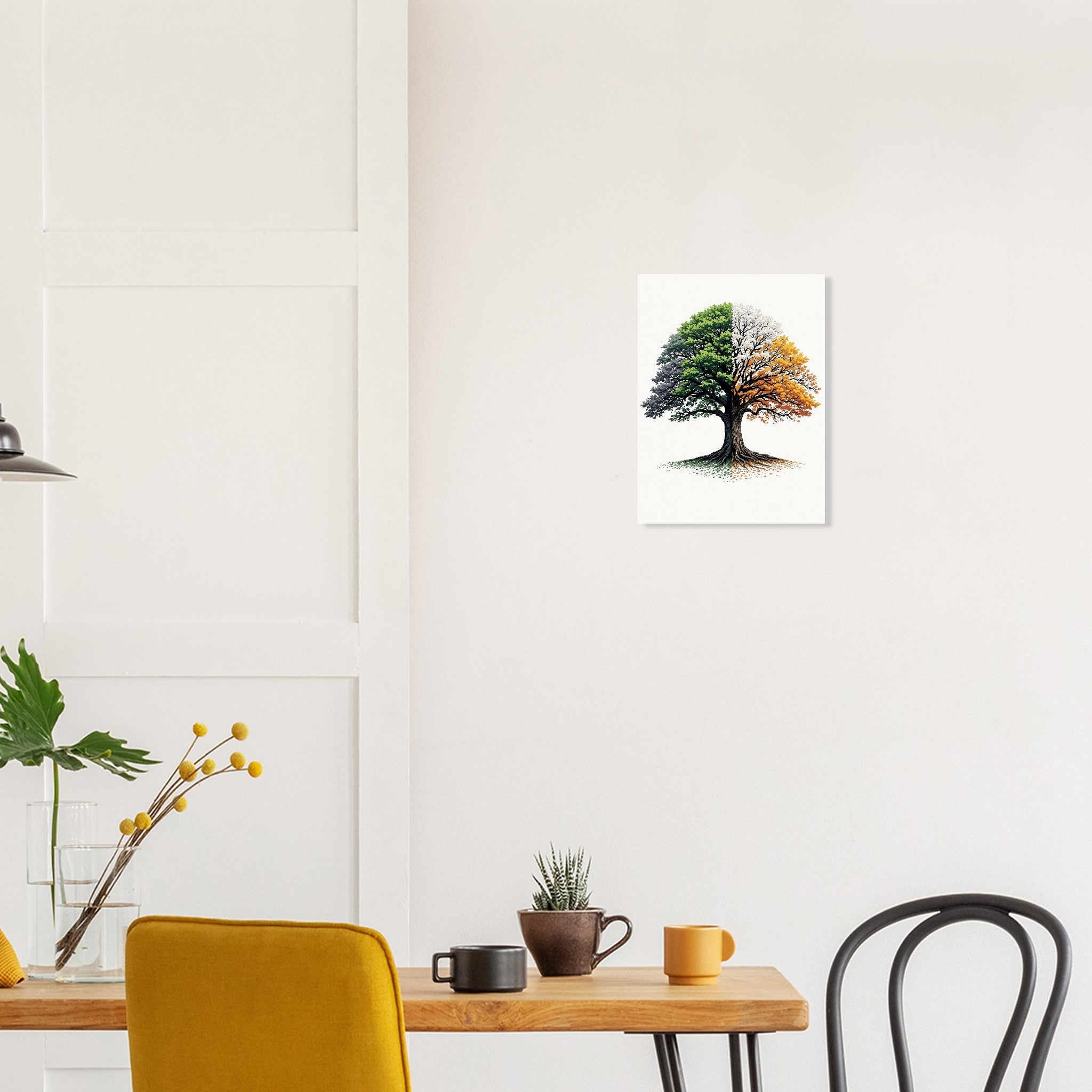 Oak Tree Four Seasons Art Print Print Material — detail view | Wild Thread Co