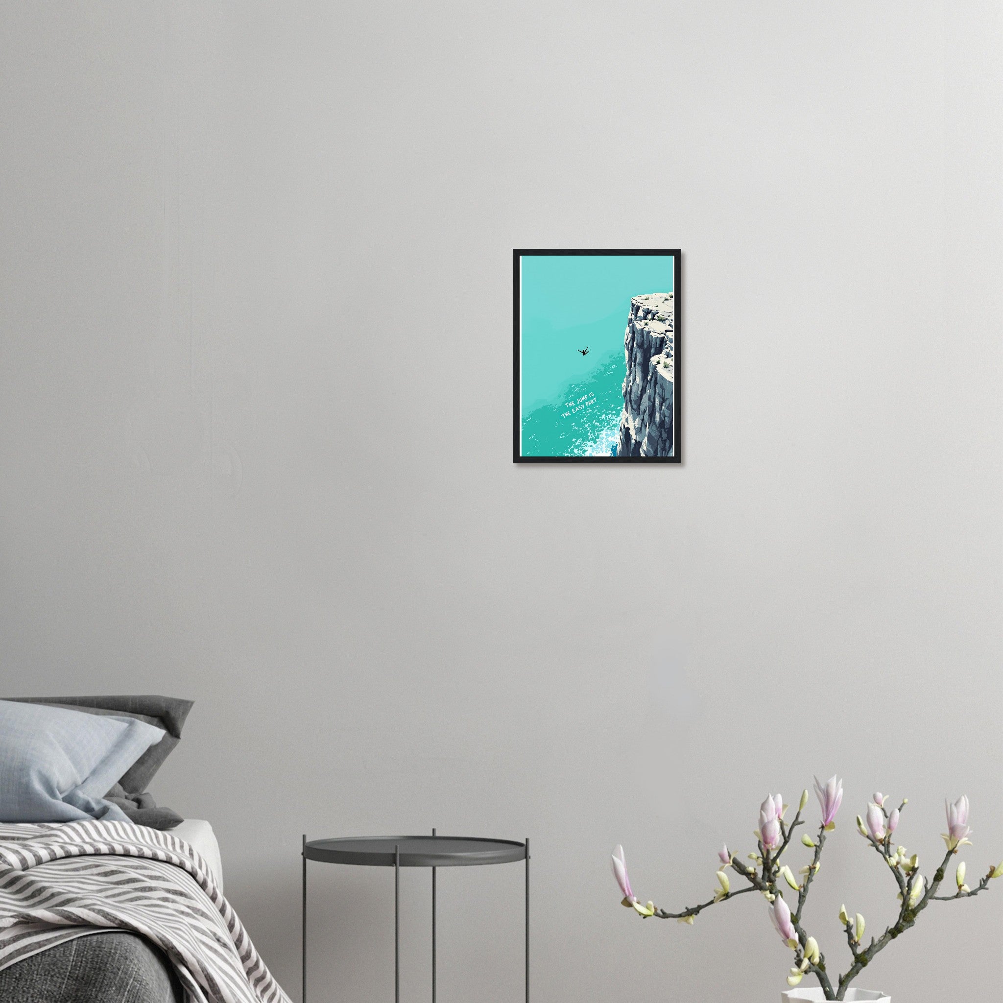 Coasteering Cliff Jump Framed Print — Framed Art Print | Wild Thread Co