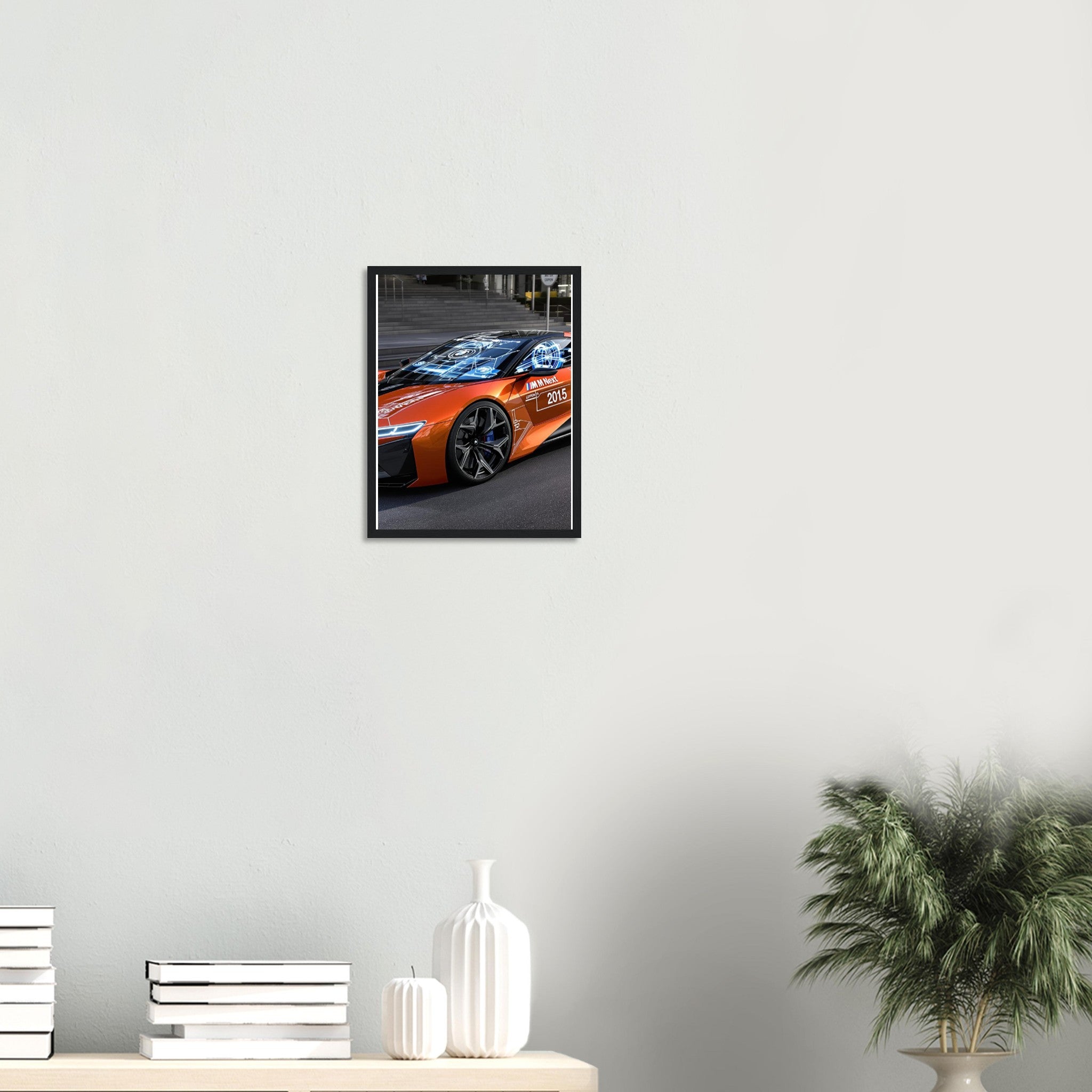BMW M Vision Next Framed Art Print — detail view | Wild Thread Co