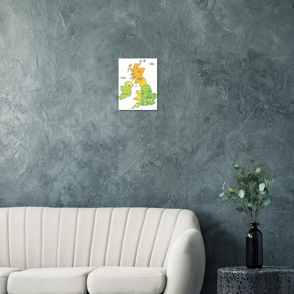 British Weather Map Funny Art Print Poster Wall Art UK — Art Print | Wild Thread Co