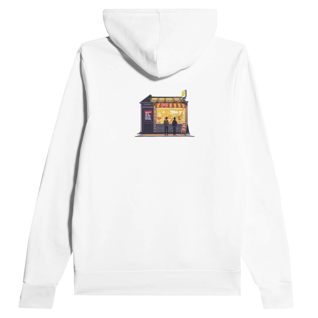 Chip Shop Night Neon Hoodie — detail view | Wild Thread Co