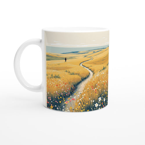 Chalk Downland South Downs Walker Mug Coffee Tea Ceramic 11oz — Mug | Wild Thread Co