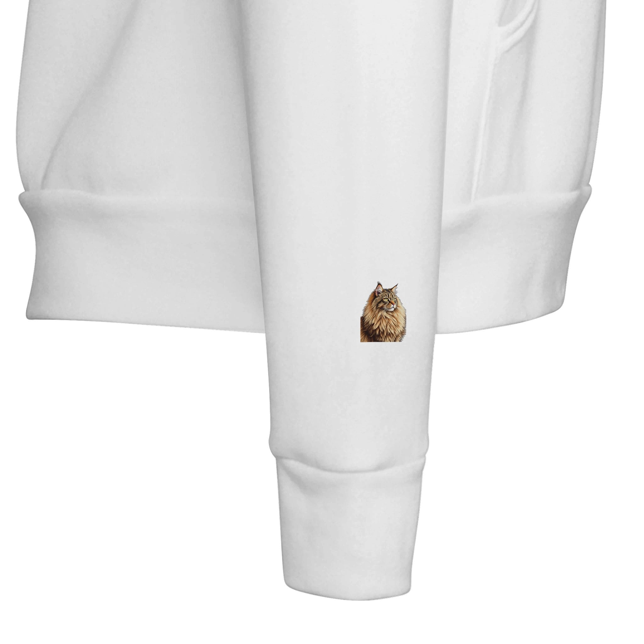 Maine Coon Majestic Hoodie — detail view | Wild Thread Co