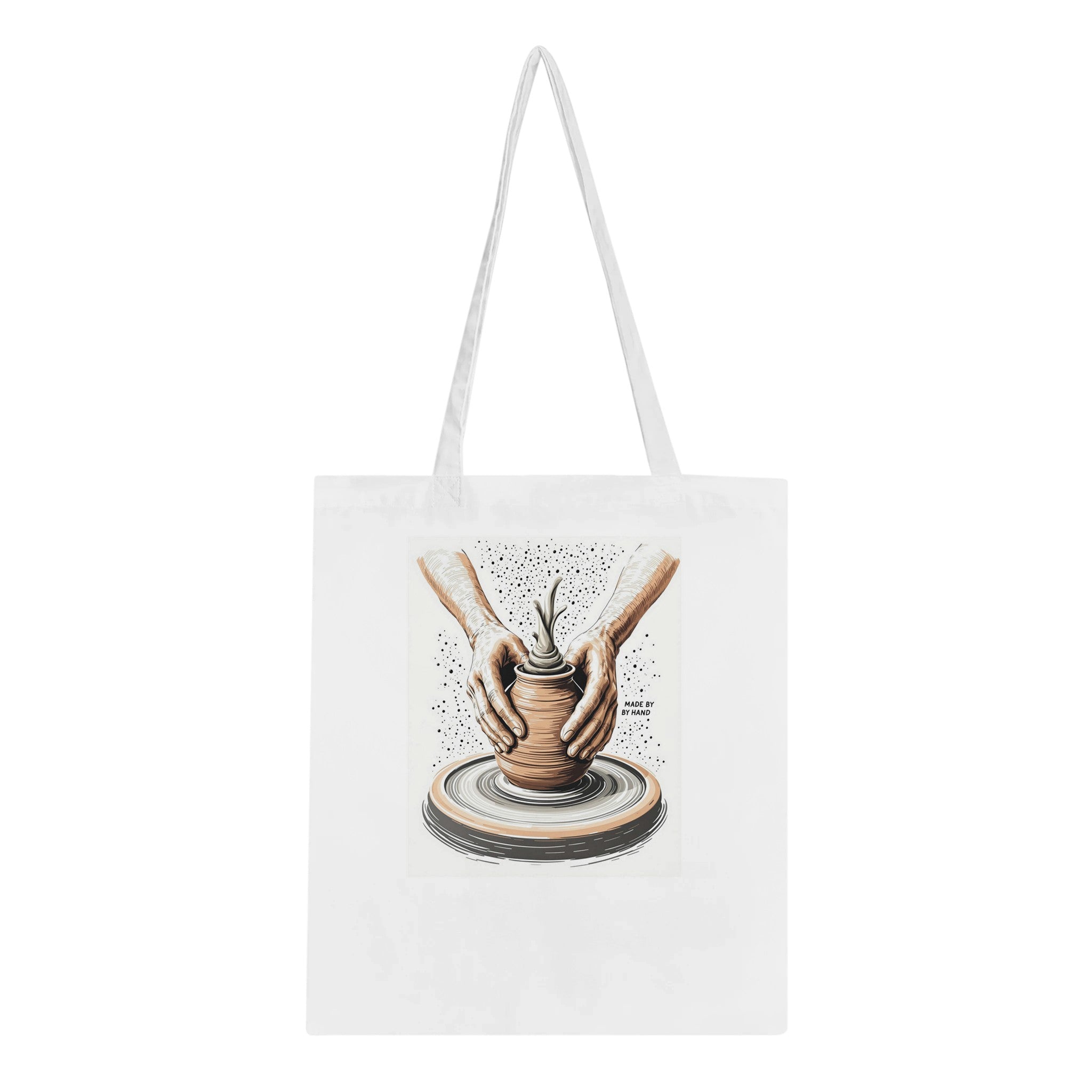 Potter Wheel Clay Hands Tote Bag Cotton Shopper UK — Tote Bag | Wild Thread Co