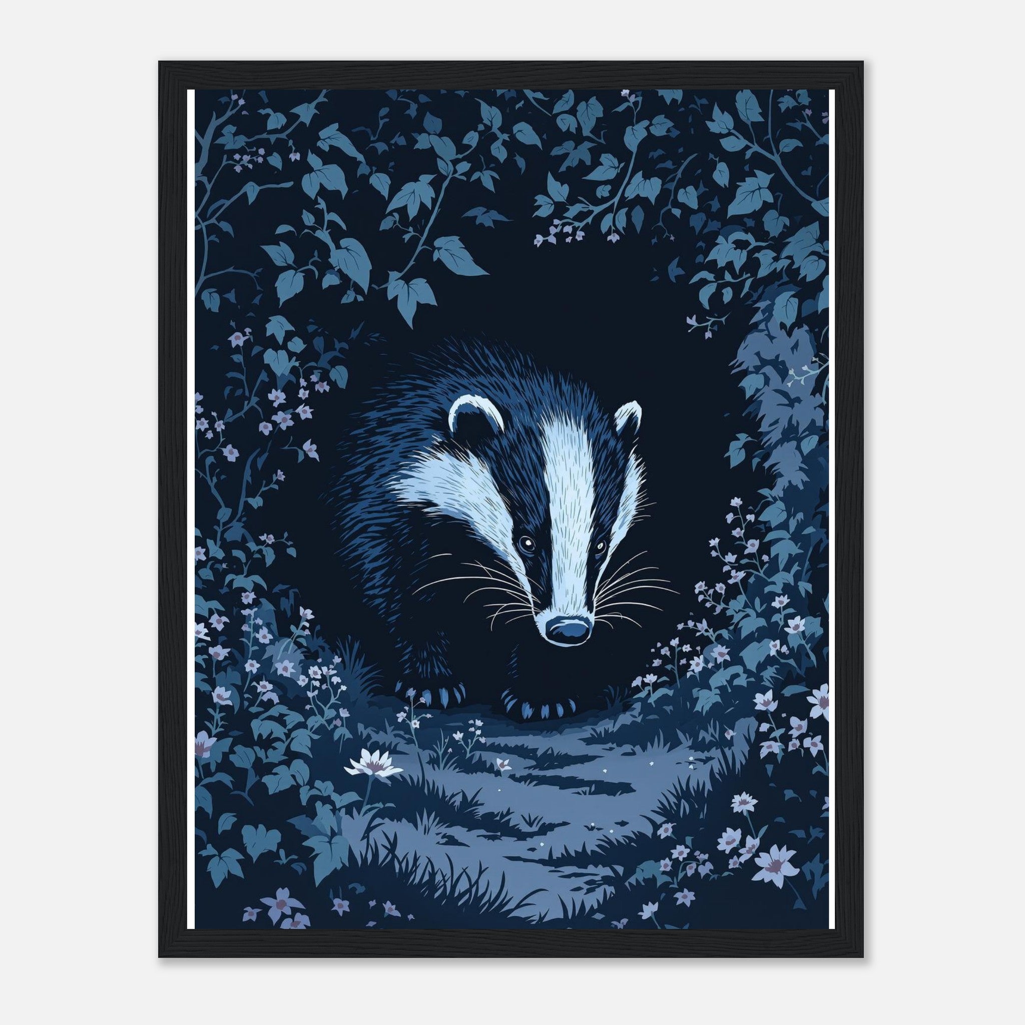 Badger At Dusk Framed Print — Framed Art Print | Wild Thread Co