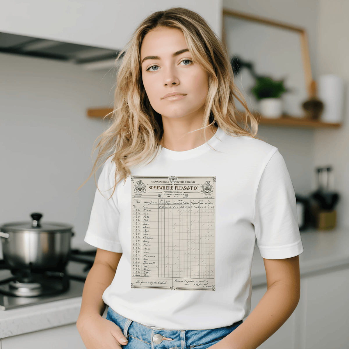 Edwardian Cricket Scorecard T-Shirt | English Cricket Gift Tee - Wild Thread Co