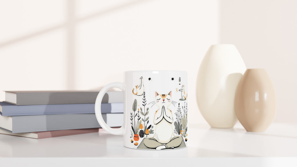 Cat Yoga Poses Mug — detail view | Wild Thread Co
