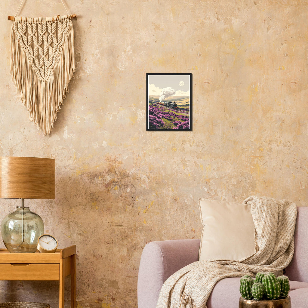 North Yorkshire Moors Steam Railway Framed Art Print — detail view | Wild Thread Co