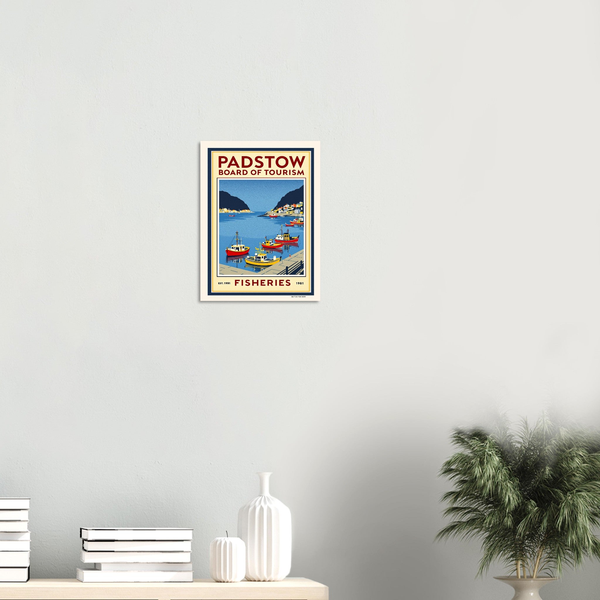 Padstow Vintage Travel Poster Art Print — detail view | Wild Thread Co