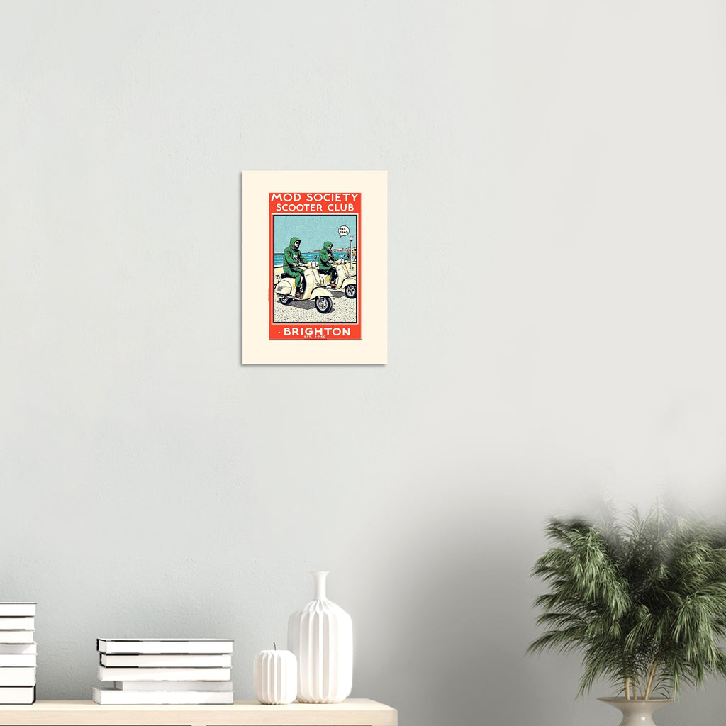 Mod Society Vintage Travel Poster Art Print — detail view | Wild Thread Co