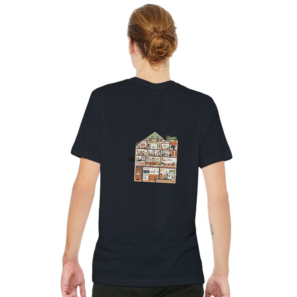 Pub Anatomy Diagram T-Shirt — detail view | Wild Thread Co