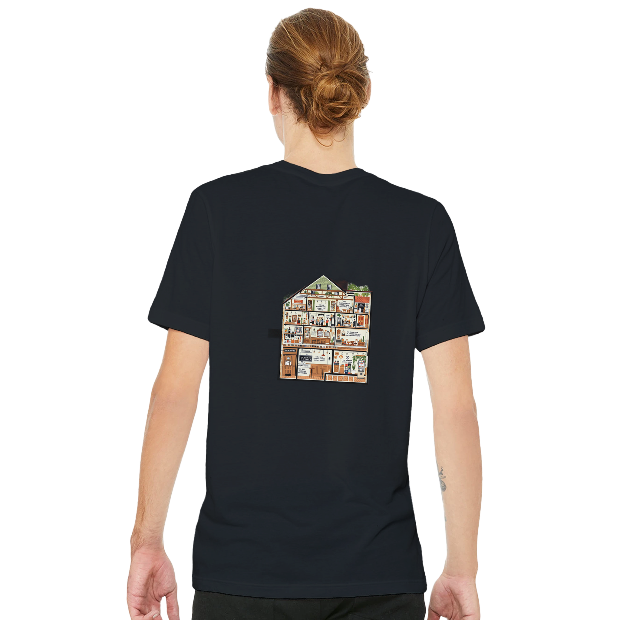 Pub Anatomy Diagram T-Shirt — detail view | Wild Thread Co