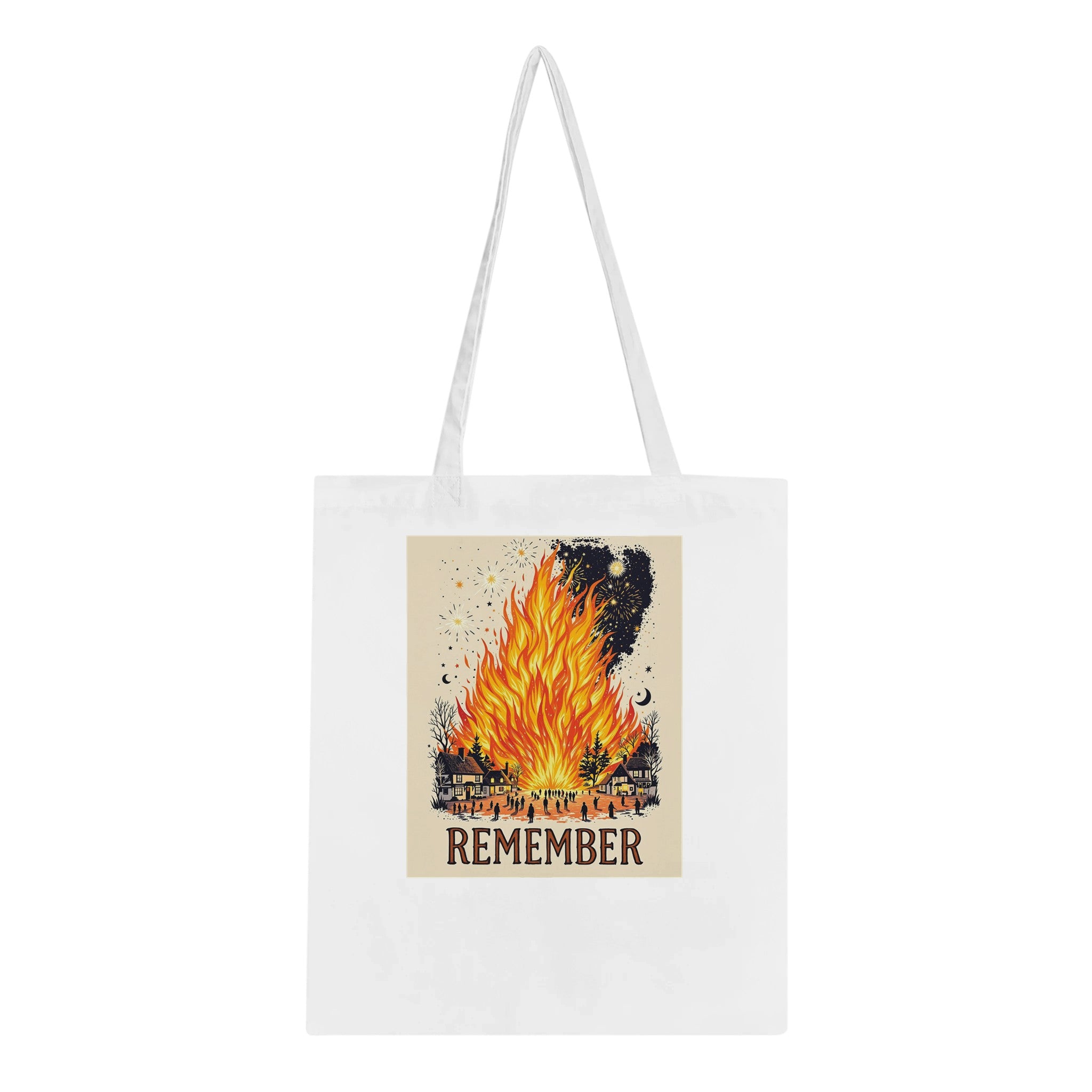 Bonfire Night Village Fire Tote Bag — Tote Bag | Wild Thread Co