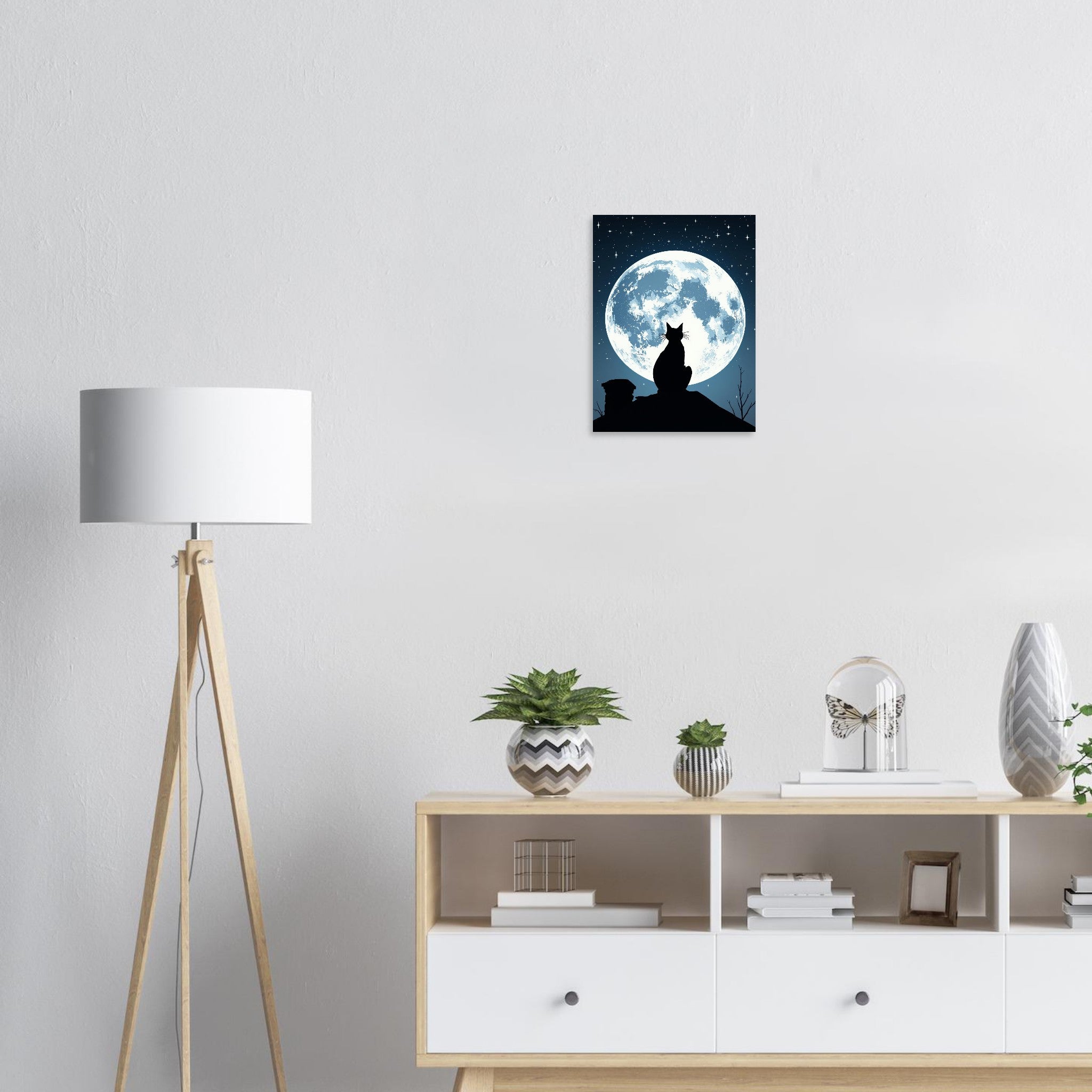 Black Cat Moonlight Art Print — Art Print | Wild Thread Co UK