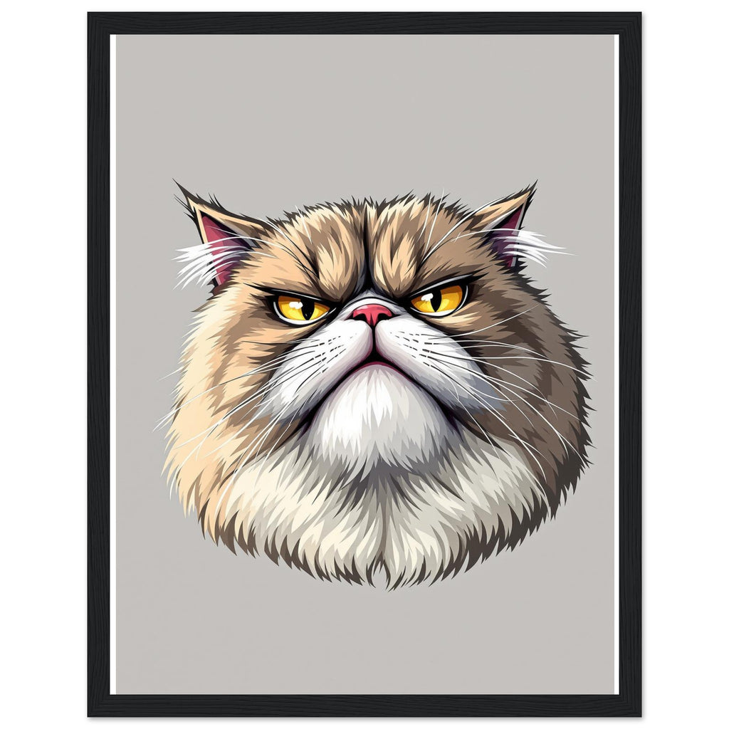 Grumpy Cat Face Art Framed Print Wall Art Ready to Hang UK — Framed Art Print | Wild Thread Co UK