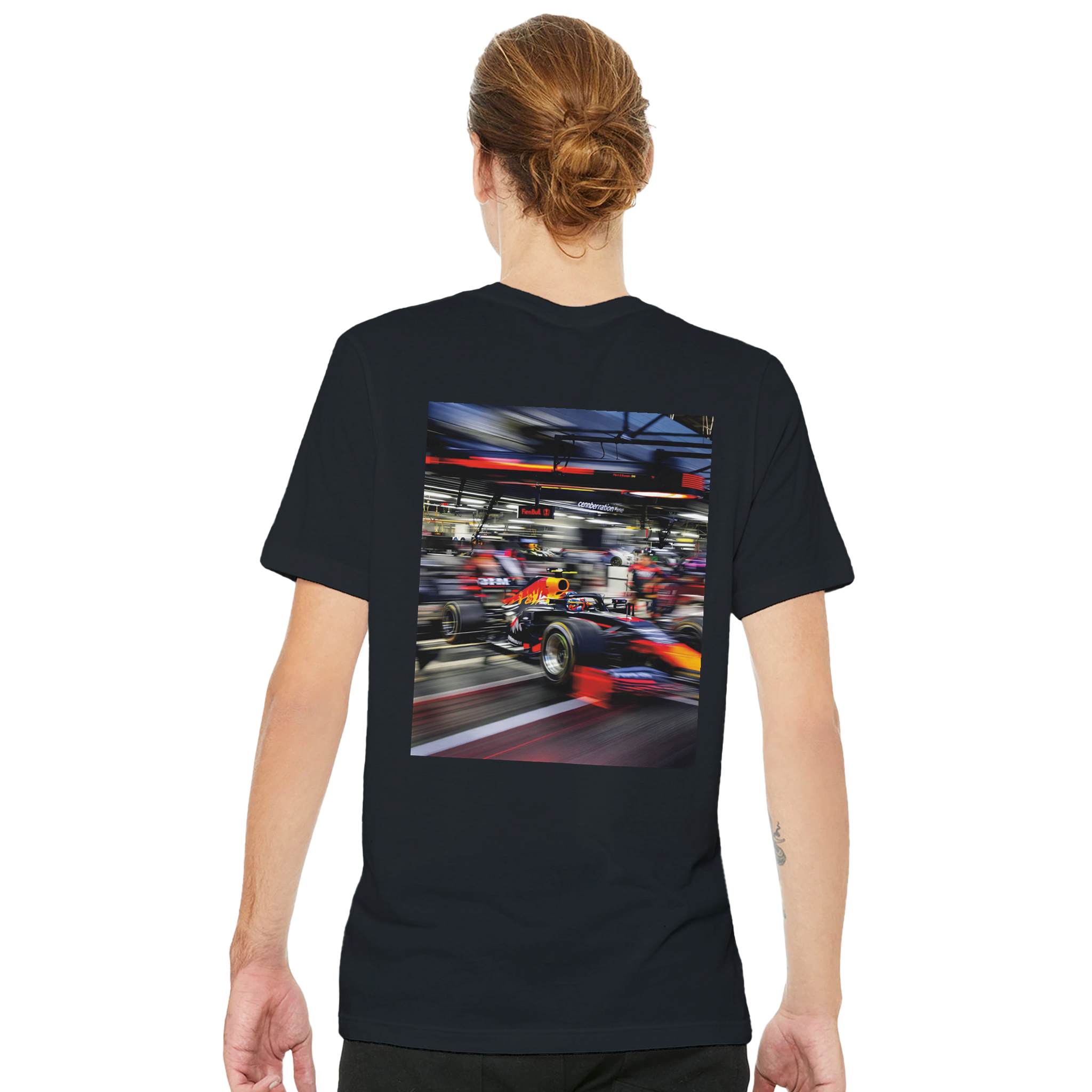 F1 Pit Stop T-Shirt — detail view | Wild Thread Co
