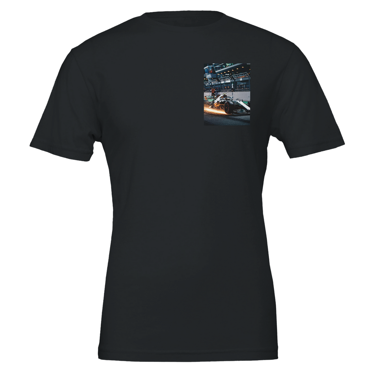 F1 Sparks Night | T-Shirt | Garage Workshop Wall Art - Wild Thread Co