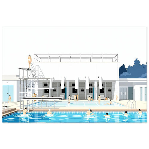 Art Deco Outdoor Lido Pool — Print Material | Wild Thread Co UK