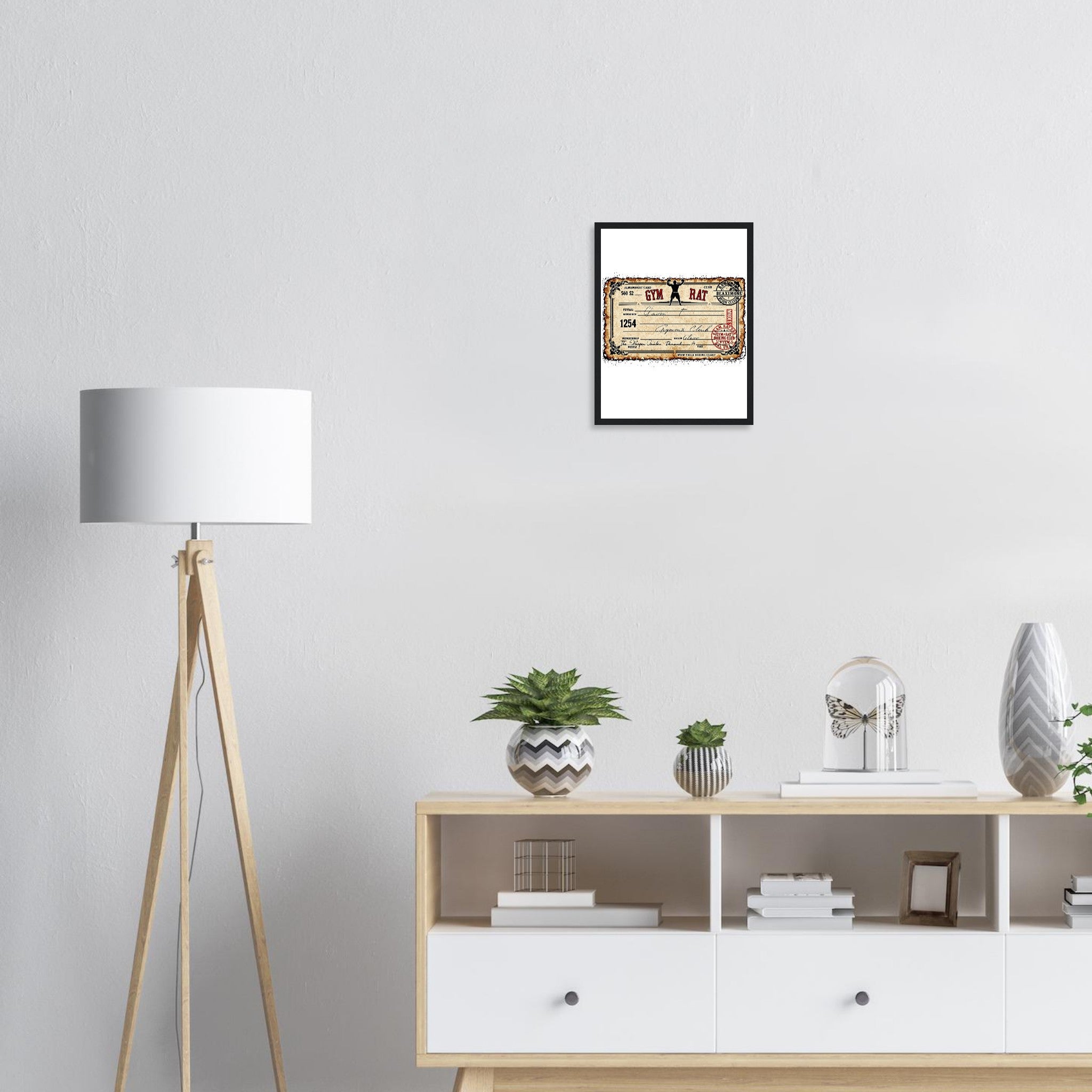 Retro Boxing Underground Framed Print Wall Art Ready to Hang UK Framed Art Print — detail view | Wild Thread Co