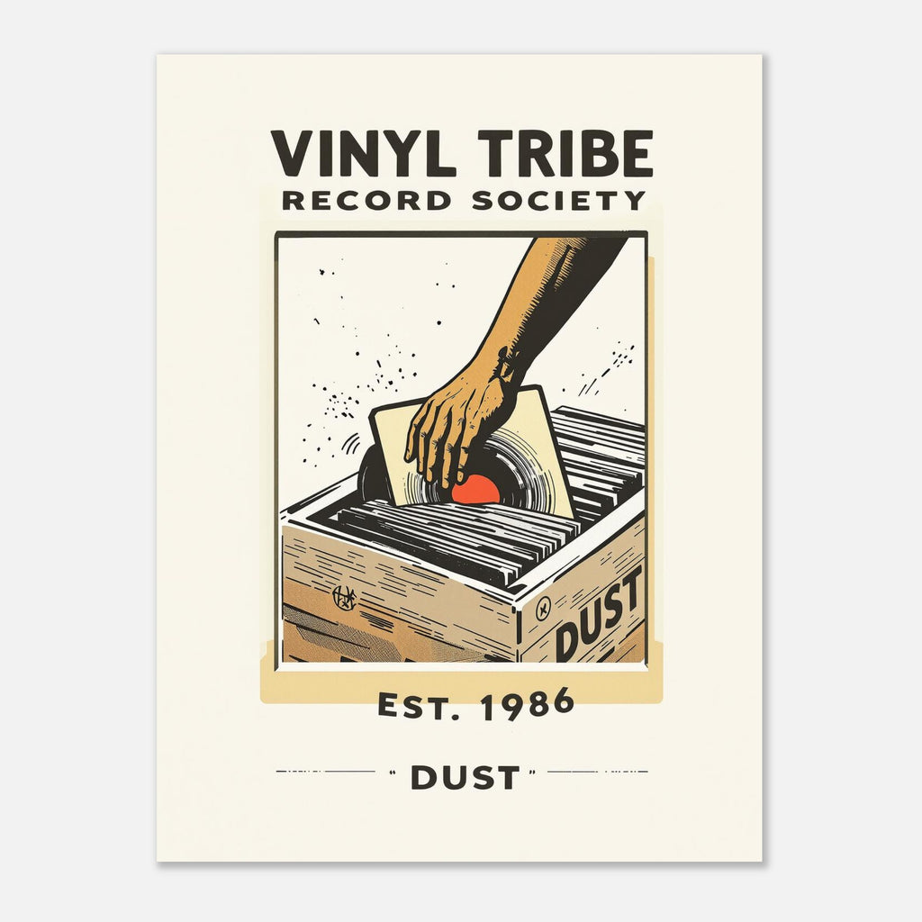 Vinyl Tribe Vintage Travel Poster Art Print — detail view | Wild Thread Co