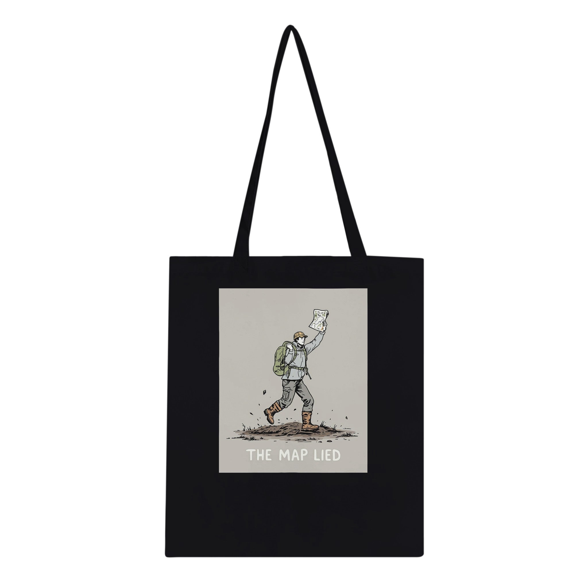 Peat Hag Navigation Boot Sinking Tote Bag Cotton Shopper UK Tote Bag — detail view | Wild Thread Co