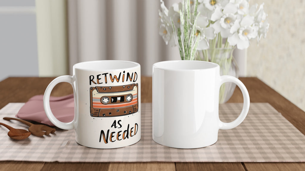 Y2K cassette tape Mug — detail view | Wild Thread Co