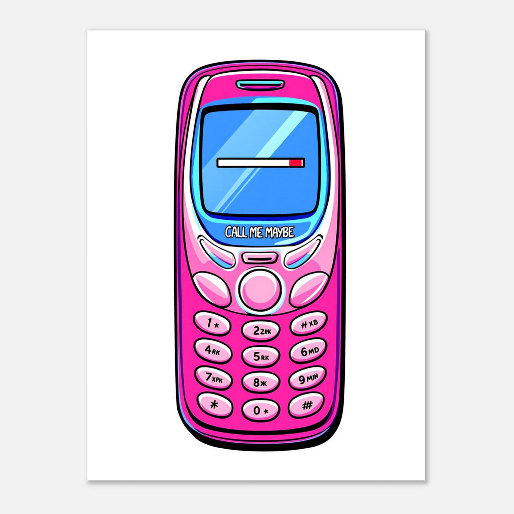 Y2k Flip Phone Nostalgia Art Print Art Print — detail view | Wild Thread Co