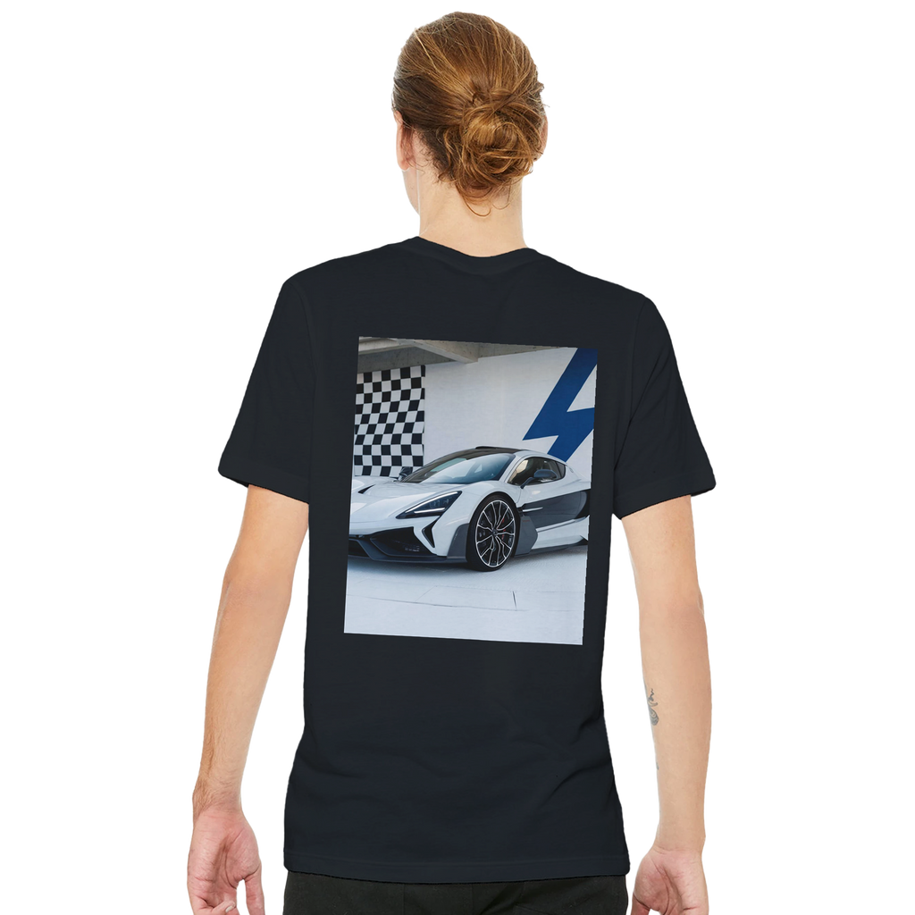 Rimac Nevera Electric Hypercar Spec T-Shirt — detail view | Wild Thread Co