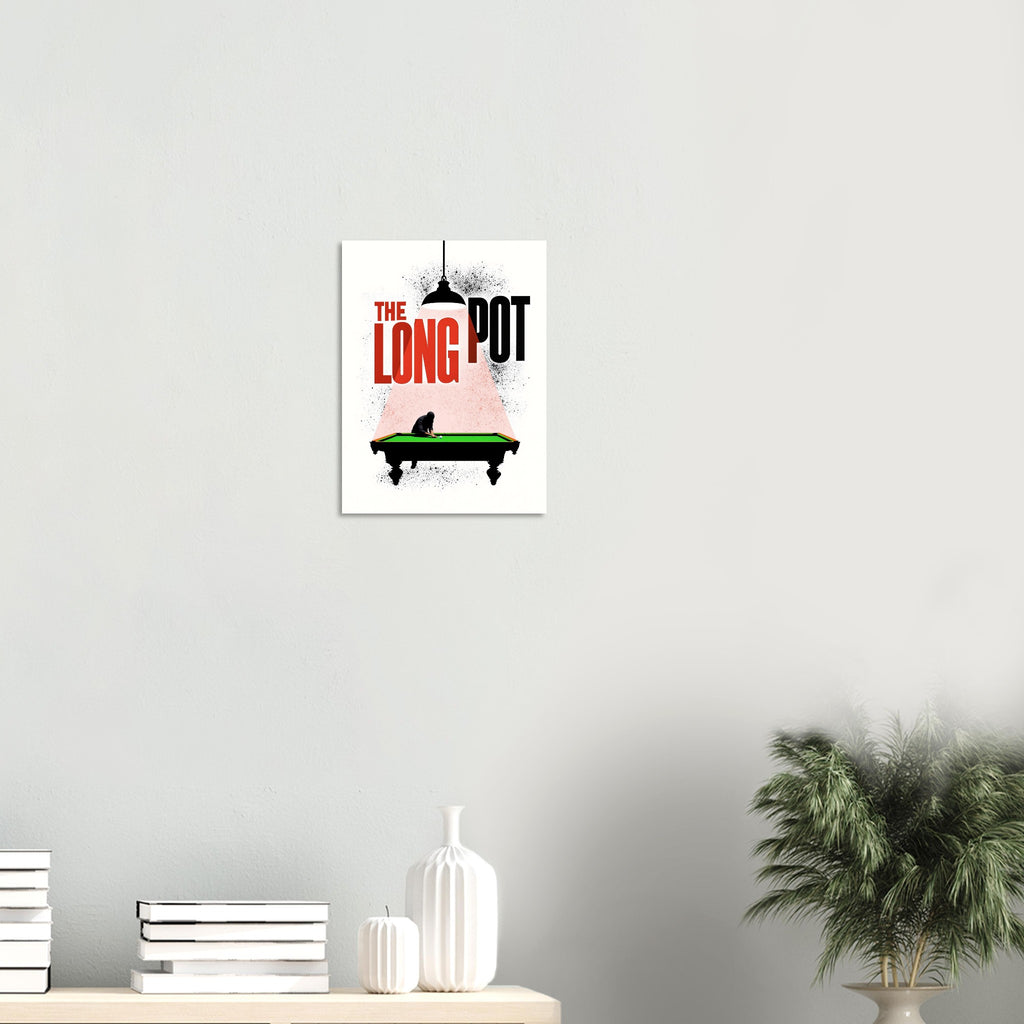 The Long Pot Film Noir Snooker A1 Art Print Art Print — detail view | Wild Thread Co