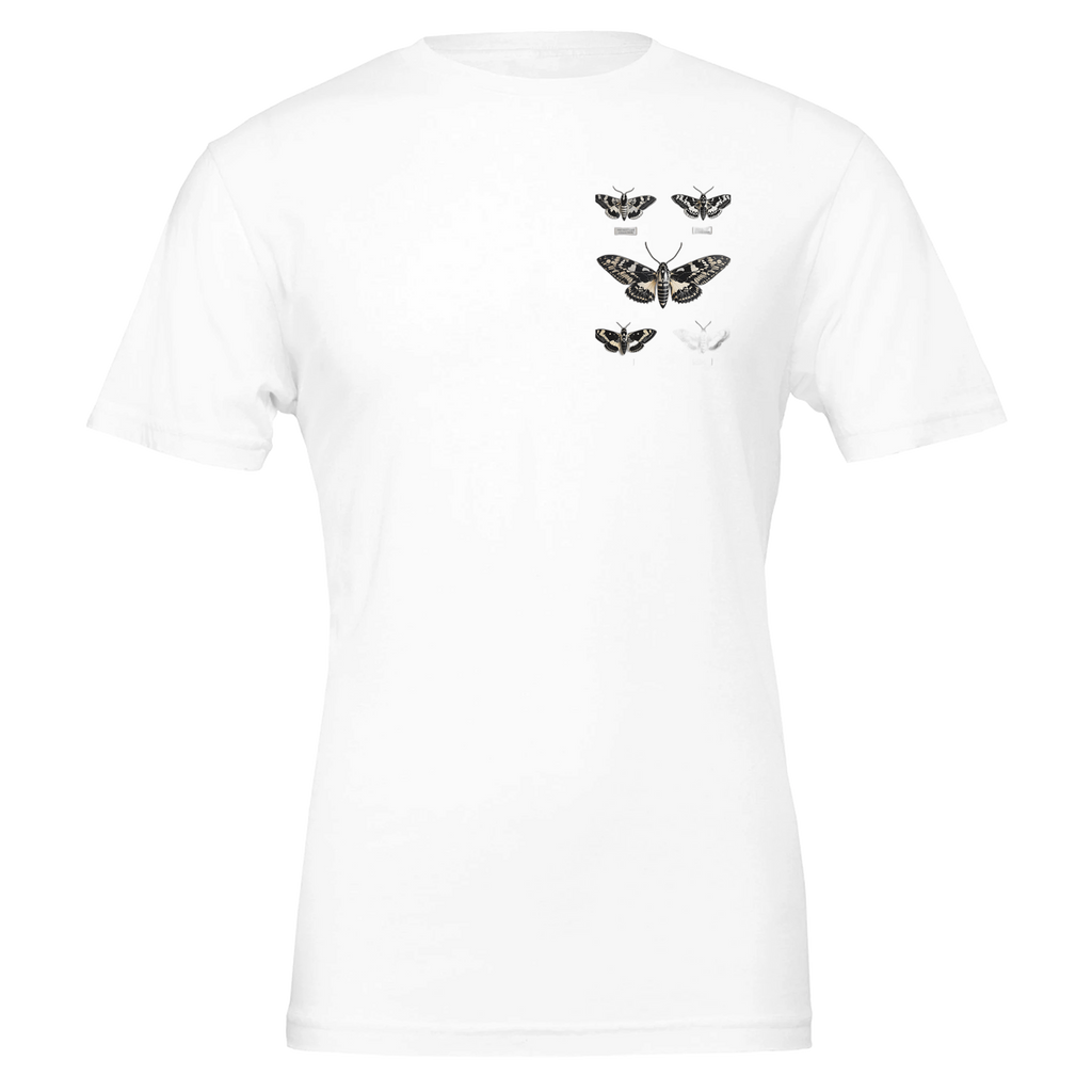 Dark Academia Moth Collector T-Shirt — detail view | Wild Thread Co