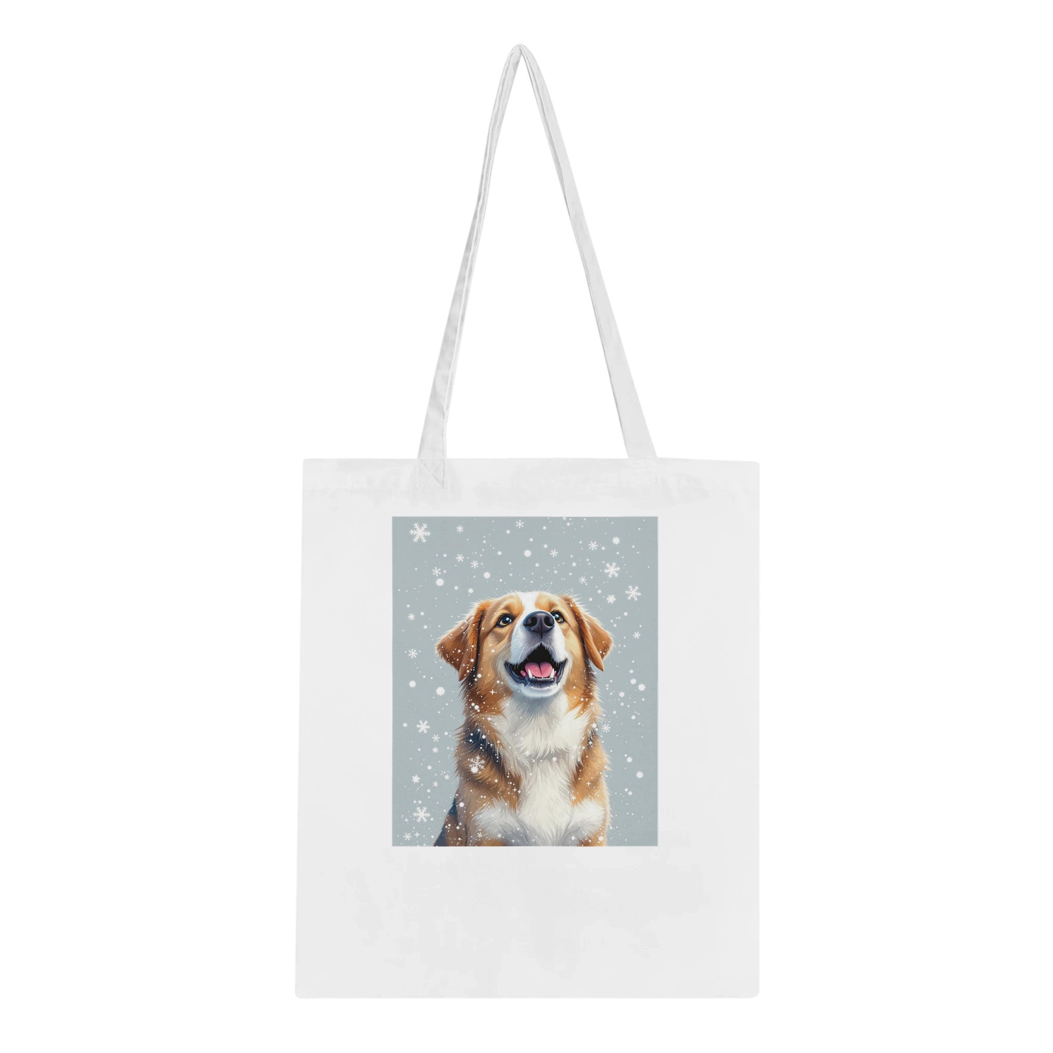 Dog In Snow Tote Bag Cotton Shopper UK — Tote Bag | Wild Thread Co
