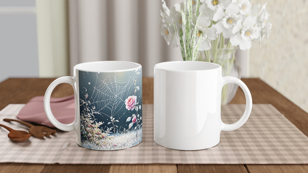 First Frost Garden Morning Rose Mug Coffee Tea Ceramic 11oz — Mug | Wild Thread Co