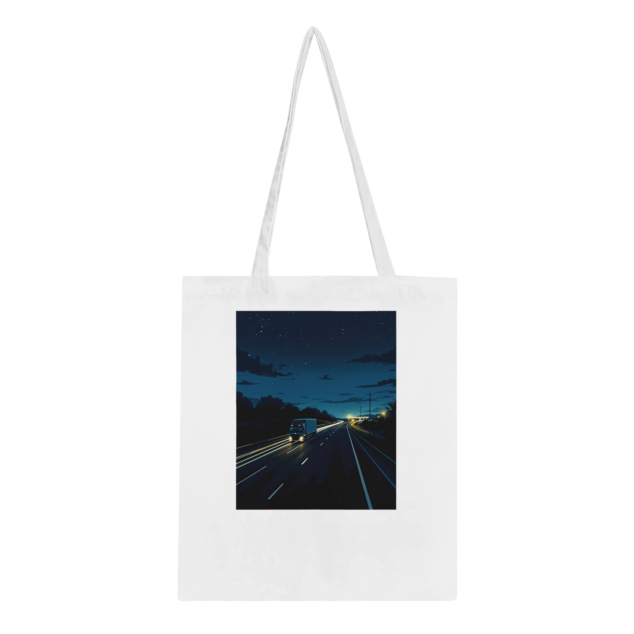 Lorry Driver Night Motorway Tote Bag Cotton Shopper UK — Tote Bag | Wild Thread Co UK