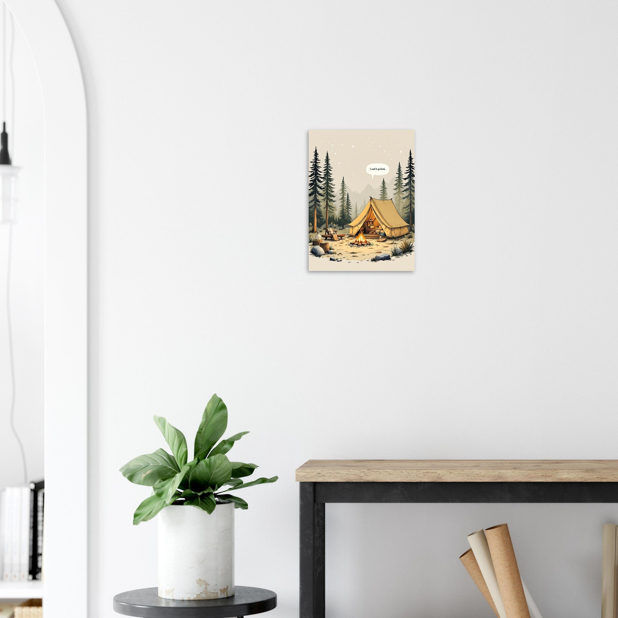 Funny Camping Art Print Poster Wall Art UK — Art Print | Wild Thread Co